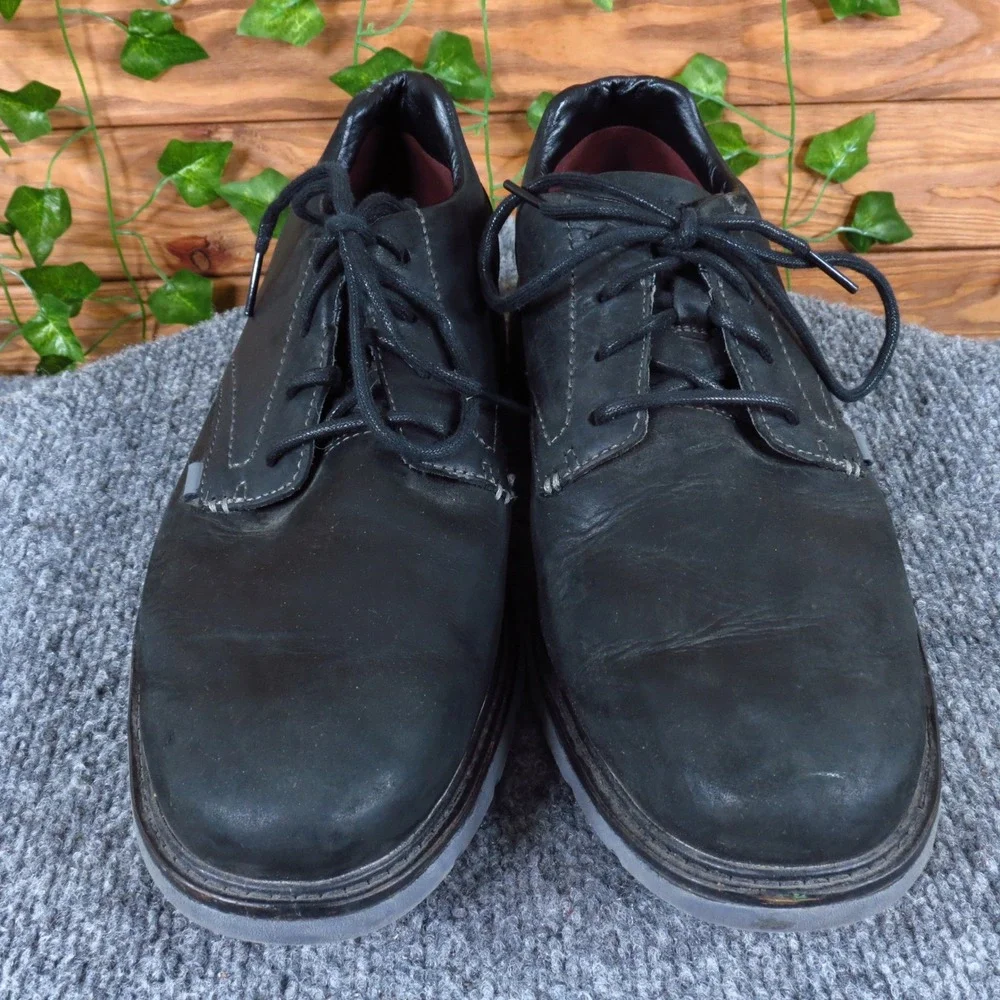 Mark Nason Lite‎ Lugg Del Mens 8.5 Black Charcoal Leather Oxford Dress Comfort